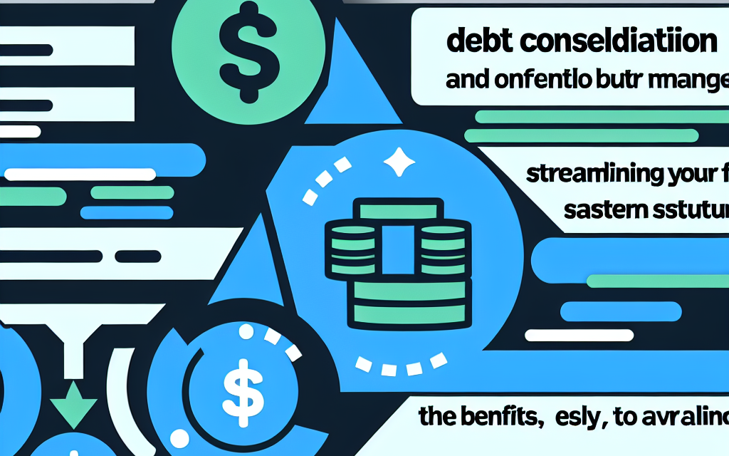 The Benefits of Debt Consolidation Loans: Streamlining Your Finances for Better Management