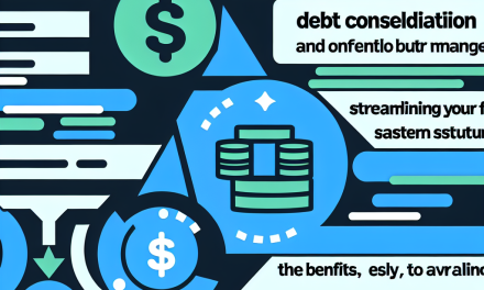 The Benefits of Debt Consolidation Loans: Streamlining Your Finances for Better Management