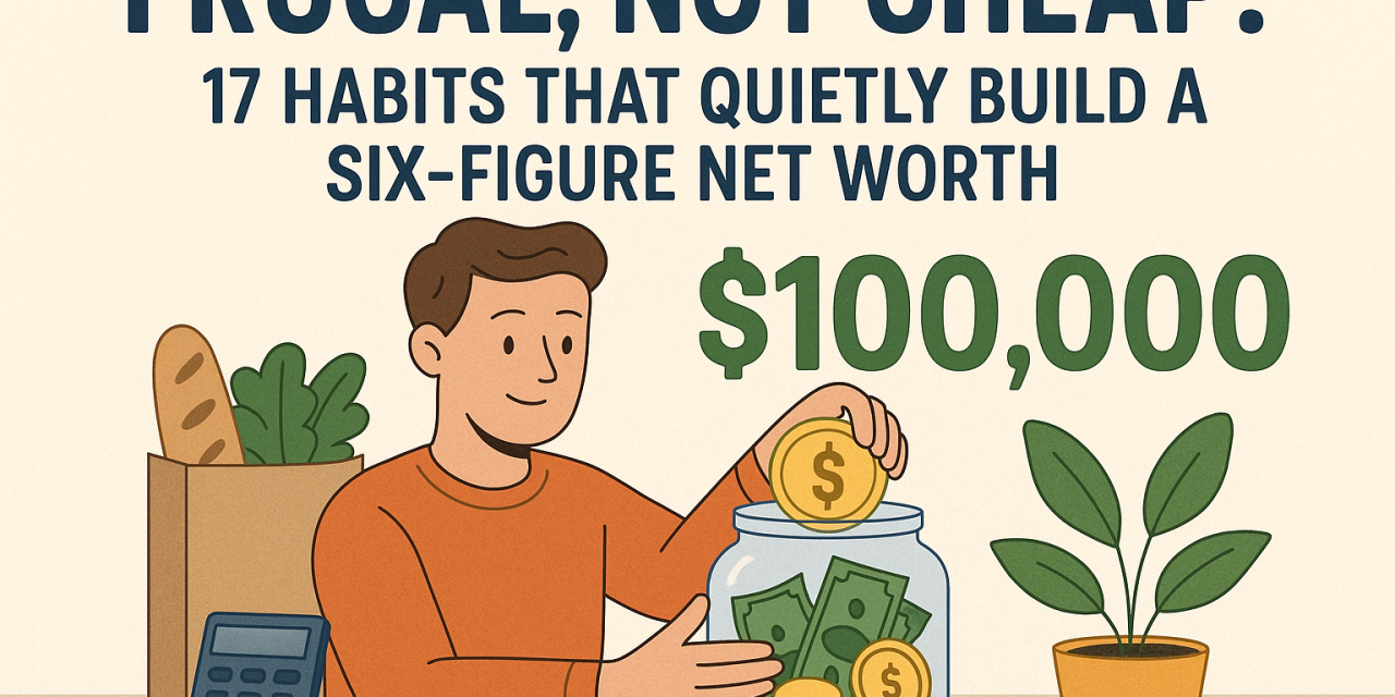 – Frugal, Not Cheap: 17 Habits That Quietly Build a Six-Figure Net Worth