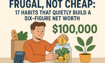 Frugal, Not Cheap: 17 Habits That Quietly Build a Six-Figure Net Worth