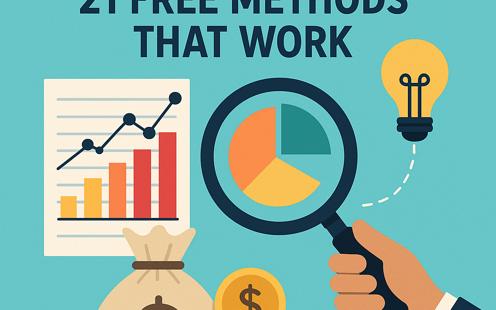 – Market Research on a Shoestring: 21 Free Methods That Work