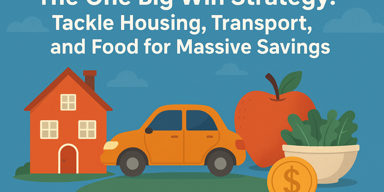 The One Big Win Strategy: Tackle Housing, Transport, and Food for Massive Savings