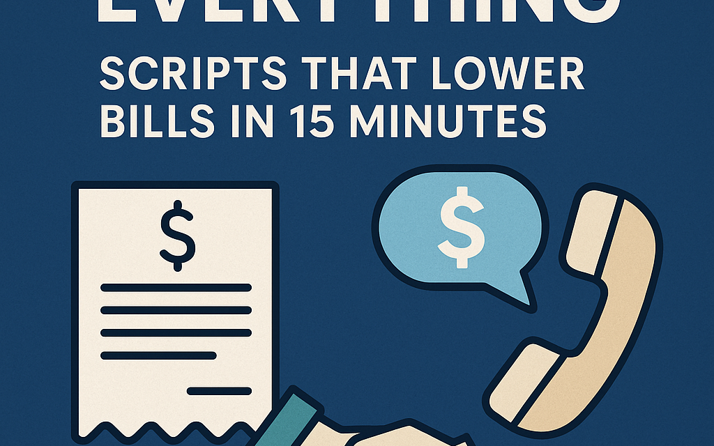 Negotiate Everything: Scripts That Lower Bills in 15 Minutes