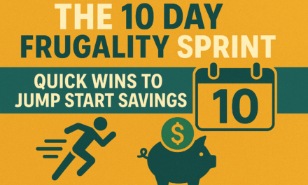 The 10 Day Frugality Sprint: Quick Wins to Jump Start Savings