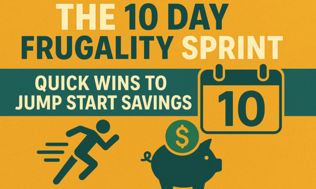 The 10 Day Frugality Sprint: Quick Wins to Jump Start Savings